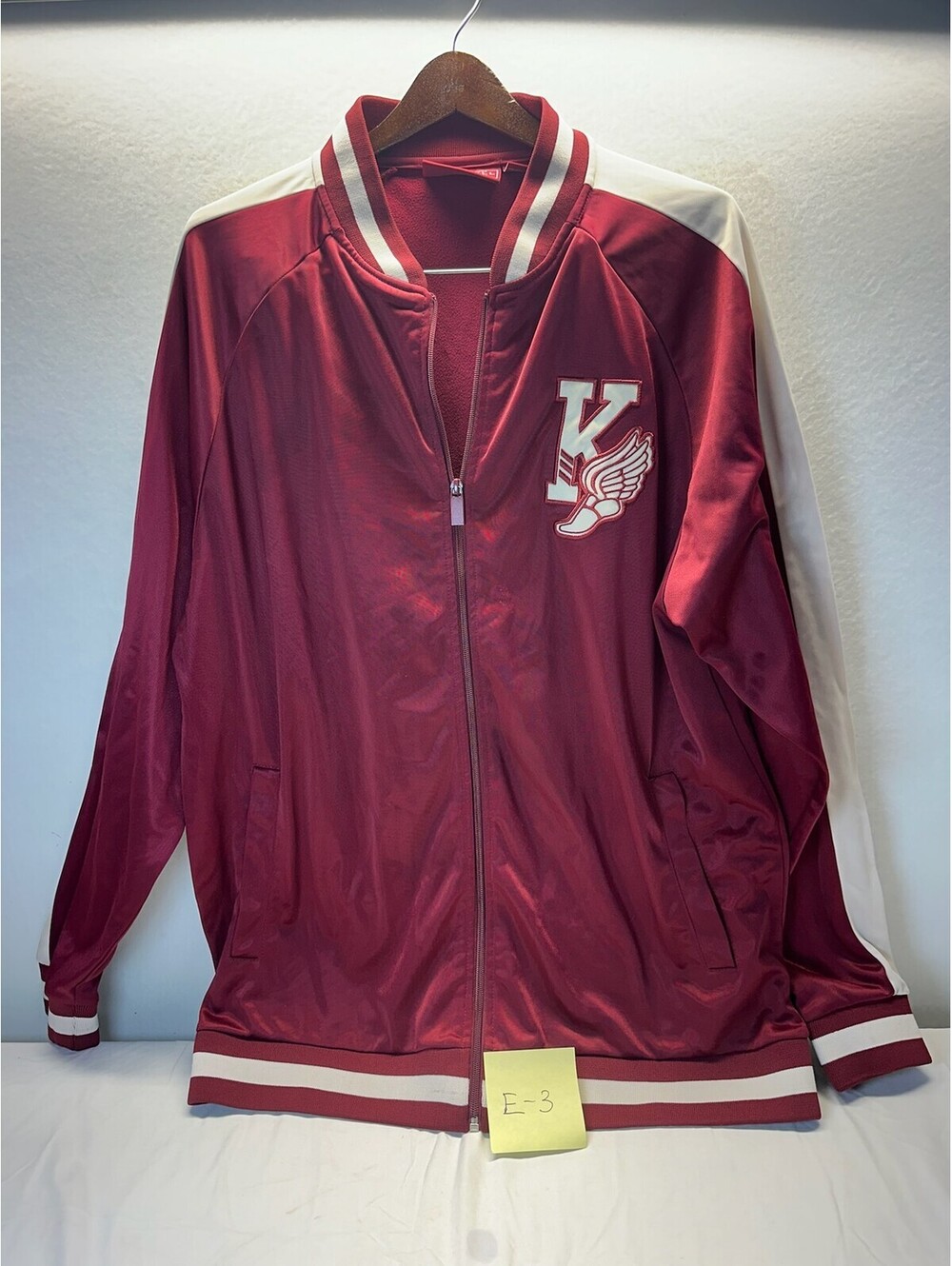 Nupemall Men's Full Zip Jacket Maroon White Winged Foot Logo Size 3X E-3